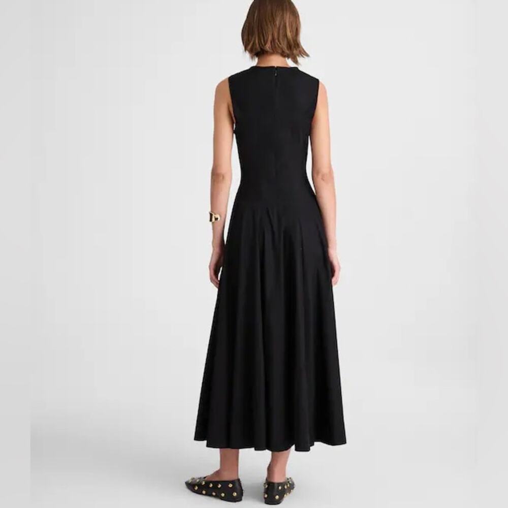 Madewell V-Neck Circle Midi Dress in black Size 14 - Picture 8 of 8